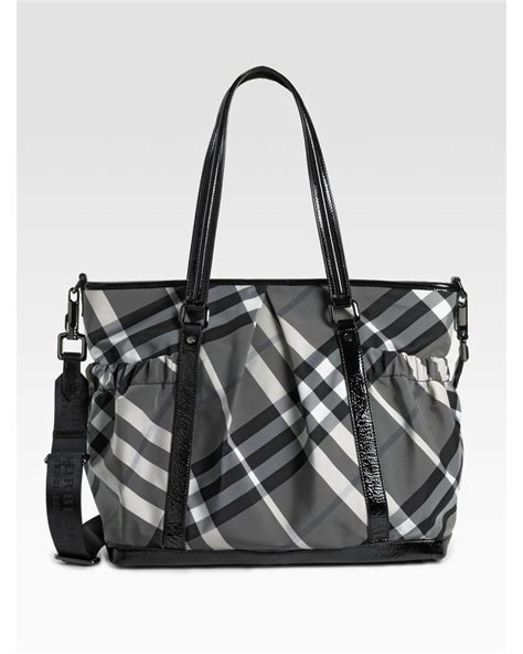 burberry diaper bag black|diaper tote Burberry diaper bag.